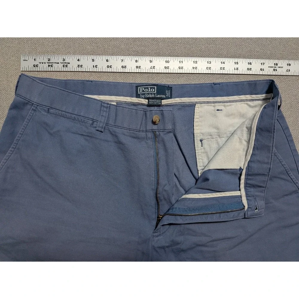 Polo Ralph Lauren Men's 36 Blue Prospect Chino Shorts Cotton Pony Summer Prep